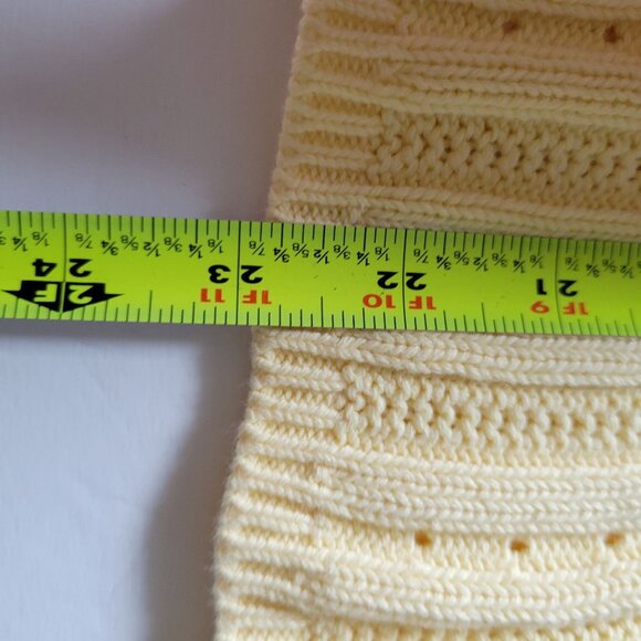 Eddie Bauer Womens Yellow Short Sleeve Ribbed Knit Cotton Sweater M - Picture 8 of 9